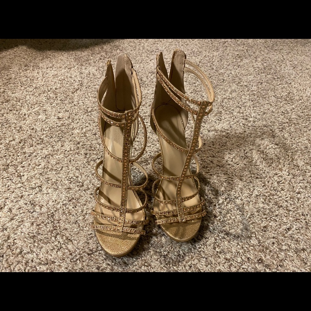 Charlotte Russe…Gold heels size 9.